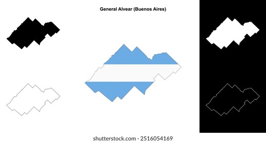 Mapa geral do departamento de Alvear (Buenos Aires)