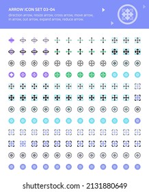 General arrow icons related to area expansion and reduction.