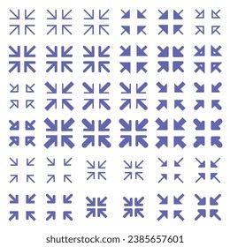 General arrow icons related to area expansion and reduction.