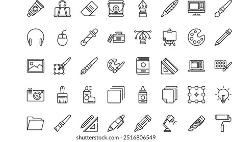 General arts icons High-Quality Vector Icons Collection with Editable Stroke. Ideal for Professional and Creative Projects.