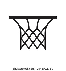General basketball ring icon outlined vector graphic