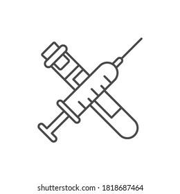 General blood analysis black line icon. Medical and scientific concept. Laboratory diagnostics. Pictogram for web, mobile app, promo. UI UX design element