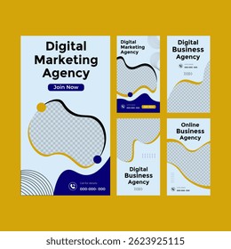 General business square flyer template