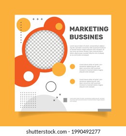 General business squared flyer template. - Vector.