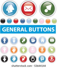 general buttons. vector