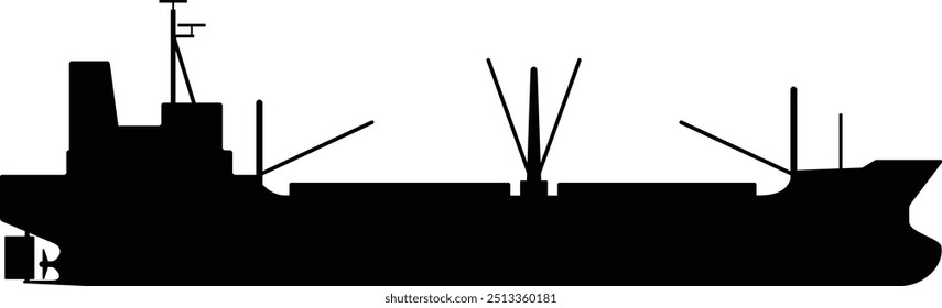 Ícone geral do navio de carga, fundo transparente