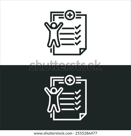 General check up icon isolated on white background. Vector illustrations are made with vector-based software, not AI generated results.