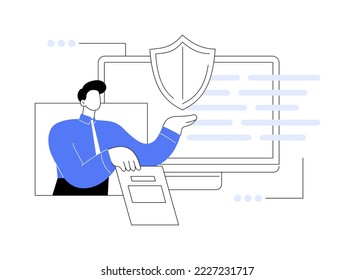 General data protection regulation abstract concept vector illustration. Personal information control and security, browser cookies permission, GDPR disclose data collection abstract metaphor. svg