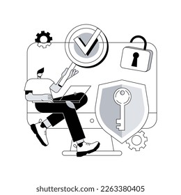 General data protection regulation abstract concept vector illustration. Personal information control and security, browser cookies permission, GDPR disclose data collection abstract metaphor.