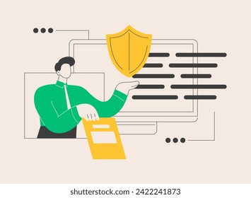 General data protection regulation abstract concept vector illustration. Personal information control and security, browser cookies permission, GDPR disclose data collection abstract metaphor. svg