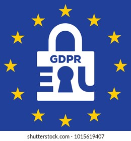 General Data Protection Regulation GDPR. European Union gdpr vector illustration