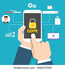  General Data Protection Regulation - GDPR. Vector Illustration