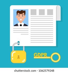  General Data Protection Regulation - GDPR. Vector illustration