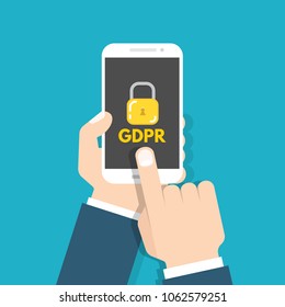  General Data Protection Regulation - GDPR. Vector illustration
