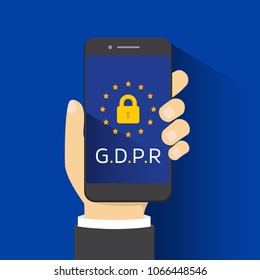 general data protection regulation gdpr vector illustration