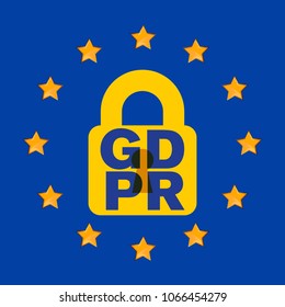 general data protection regulation gdpr vector illustration