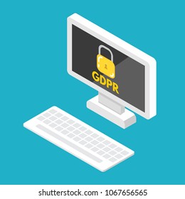  General Data Protection Regulation - GDPR. Vector illustration
