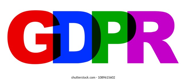 General Data Protection Regulation (GDPR) colorful sign – stock vector