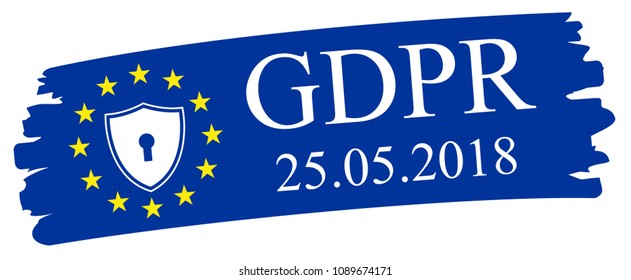 General Data Protection Regulation (GDPR). EU flag – vector