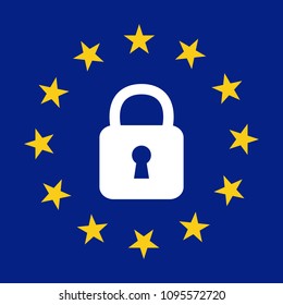 General Data Protection Regulation (GDPR) padlock