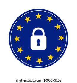 General Data Protection Regulation (GDPR) padlock