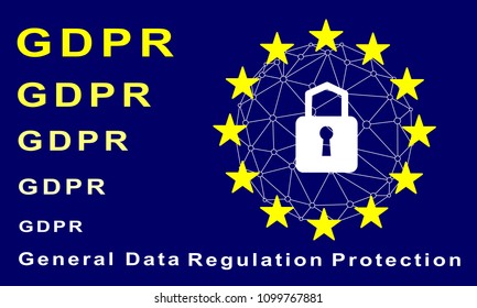 General Data Protection Regulation (GDPR) concept. Vector Graphic illustration.