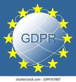 General Data Protection Regulation (GDPR) concept. Vector Graphic illustration.