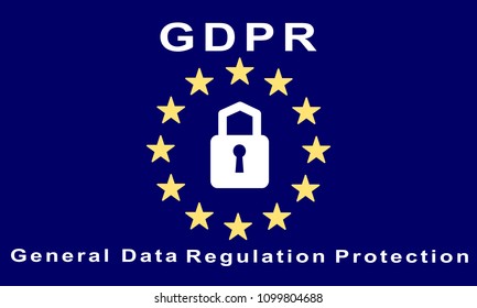 General Data Protection Regulation (GDPR) concept. Vector Graphic illustration