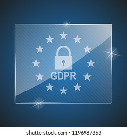 General Data Protection Regulation (GDPR). Vector illustration. GDPR symbol