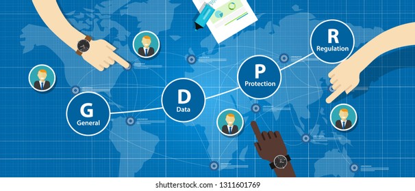 General Data Protection Regulation GDPR Concept Illustration in vector