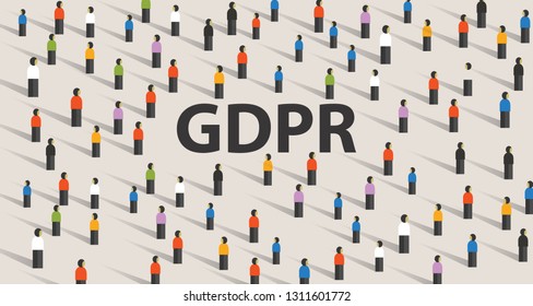 General Data Protection Regulation GDPR Concept Illustration in vector