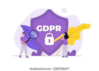 General Data Protection Regulation - GDPR iconcept. Vector illustration.