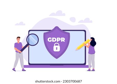 General Data Protection Regulation - GDPR iconcept. Vector illustration.