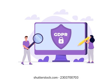 General Data Protection Regulation - GDPR iconcept. Vector illustration.