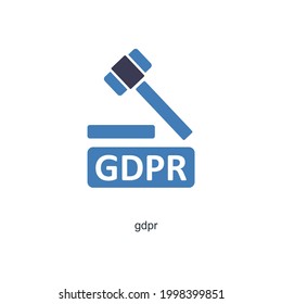 General Data Protection Regulation Icon Concept 