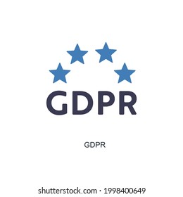 General Data Protection Regulation Icon Concept 