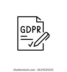 General Data Protection Regulation icon. Simple GDPR safe icon for social media, app, and web design. Vector illustration