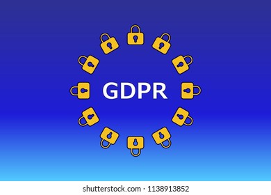 General Data Protection Regulation lock symbol