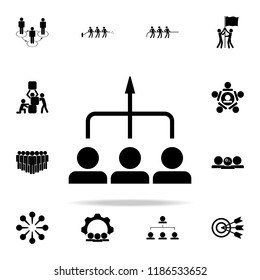 general direction of employees icon. Teamwork icons universal set for web and mobile