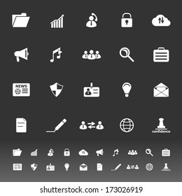 General document icons on gray background, stock vector