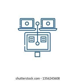General documents line icon concept. General documents flat  vector symbol, sign, outline illustration.