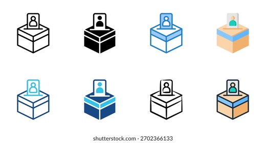 Ícone de eleição geral definir coleção de vários estilos 
