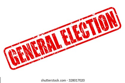 GENERAL ELECTION red stamp text on white