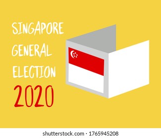 General Election in Singapore concept. Cartoo vector style for your design.