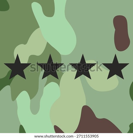 General emblem icon on army uniform, insignia, vector.