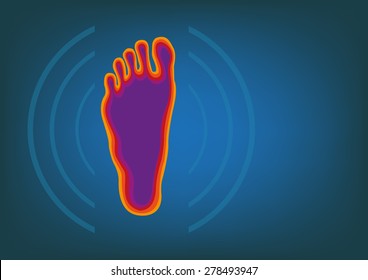 General Foot Icon for Foot health, biomechanics, footwear or shoe concepts and more.