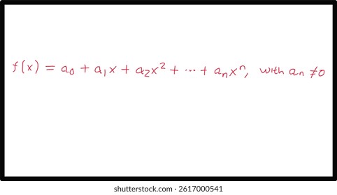general form of polynomial function