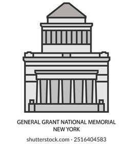 Memorial Nacional General Grant, Nueva York. Icono de viaje