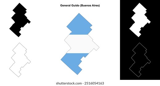 General Guido department (Buenos Aires) mapa esboço conjunto