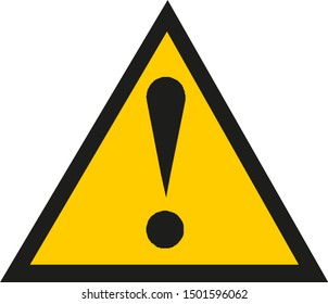 General Hazard Symbol Sign. Warning sign illustration. Triangle warning sign